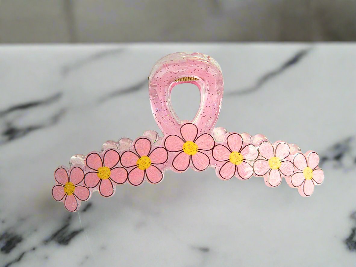 pink hair claw for women