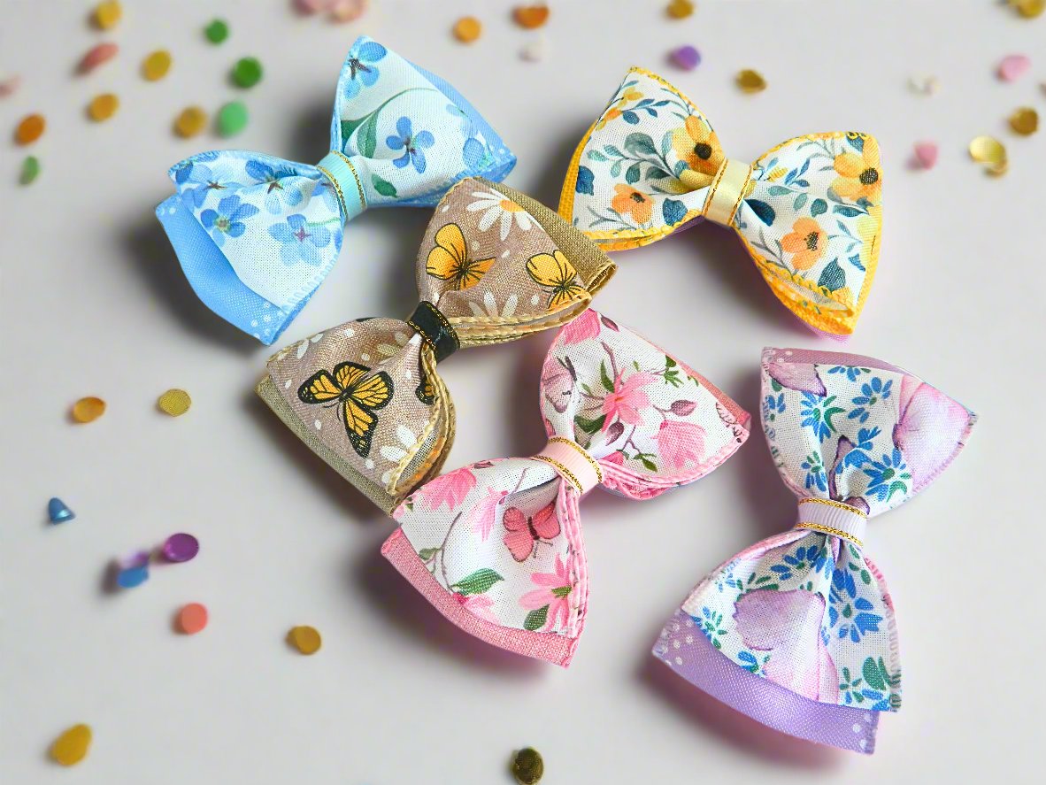 dual fabric handmade bows 